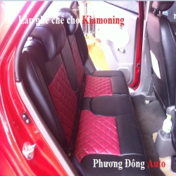 Phương đông Auto Ghế chế màu đỏ bóc đô pha đen Kia Moning 2012-2013-2014-2015